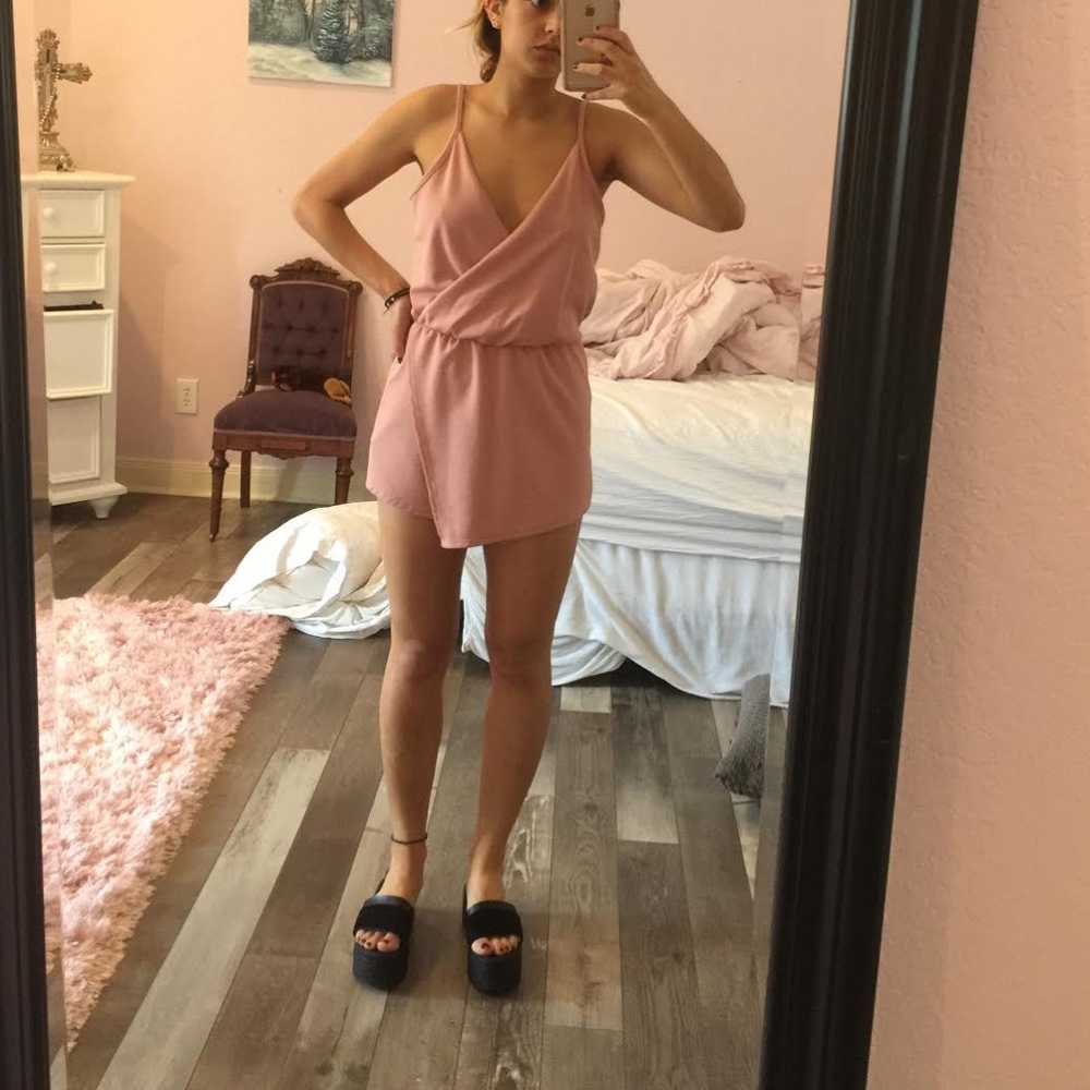 light pink romper